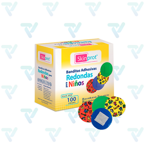Curita redondo infantil Kids Skinprot c/100 VE GALAB