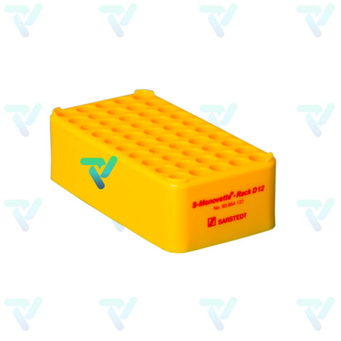 Gradilla S-Monovette Amarilla Rack D12 50 orificios pieza - Sarstedt SARSTEDT