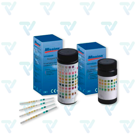 Tiras para uroanálisis de 10 parámetros c/100 Mission Mission