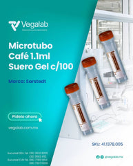 Microtubo 1.1ml Café Suero Gel c/100 piezas - Sarstedt