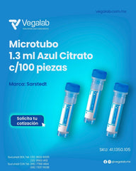 Microtubo 1.3ml Azul Citrato c/100 piezas - Sarstedt