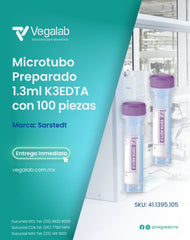 Microtubo 1.3ml Lila EDTA c/100 piezas - Sarstedt